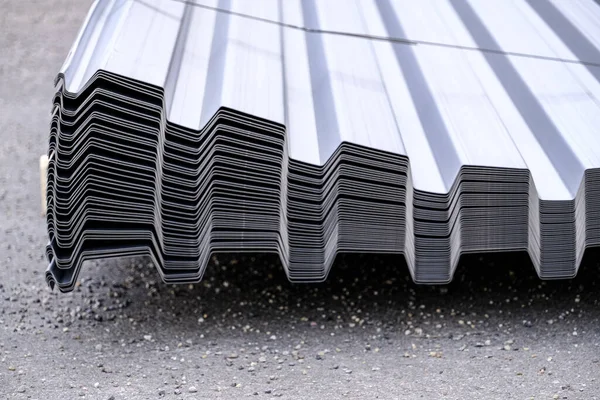 metal roofing sheets waiting for delivery