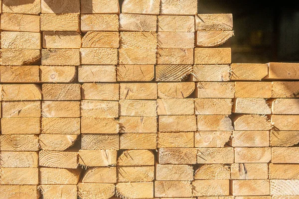 Wood Stacked in Lumber yard in a factory