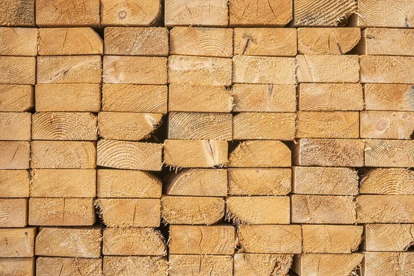 Wood Stacked in Lumber yard in a factory