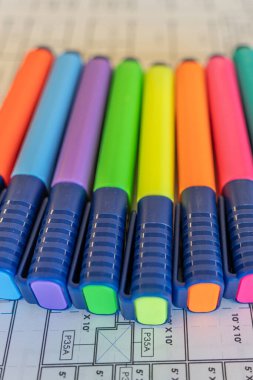 Collection of Text Marker Highlighters on table