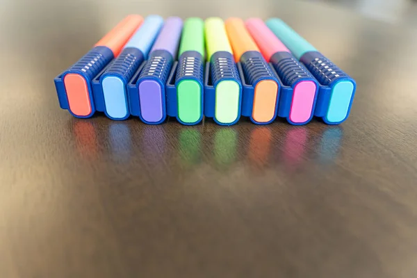 Collection Text Marker Highlighters Table — Stockfoto