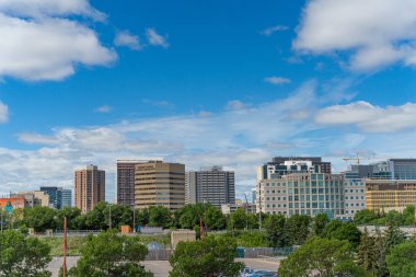 August 04 2022 , Winnipeg Manitoba Canada - Winnipeg Downtown Skyline