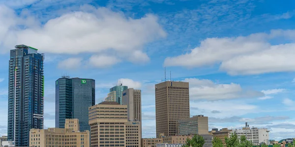 Αυγούστου 2022 Winnipeg Manitoba Καναδάς Winnipeg Downtown Skyline — Φωτογραφία Αρχείου