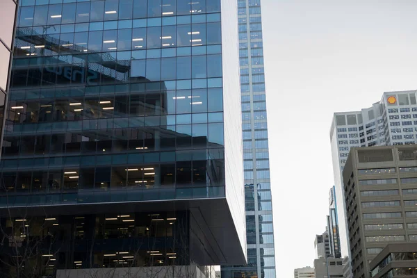 Downtoawn Calagry Business District Skylinein the morning