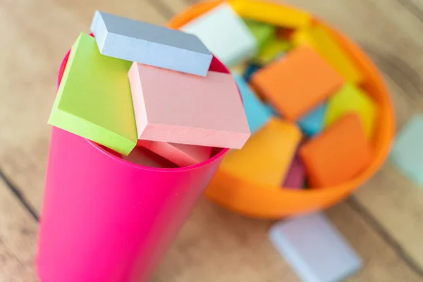 Pile Sticky Notes Office Table — Stockfoto