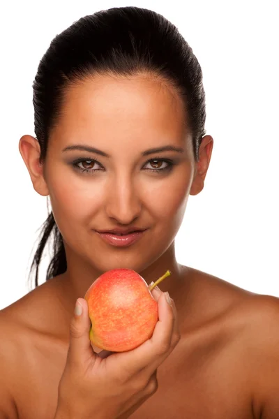 Girl with apples — Stock Photo, Image