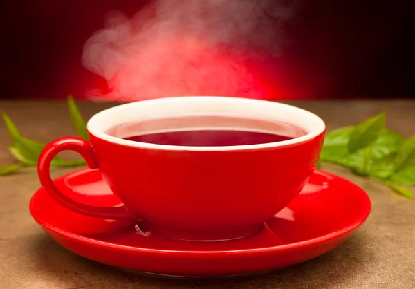 La taza del té sobre la mesa — Foto de Stock