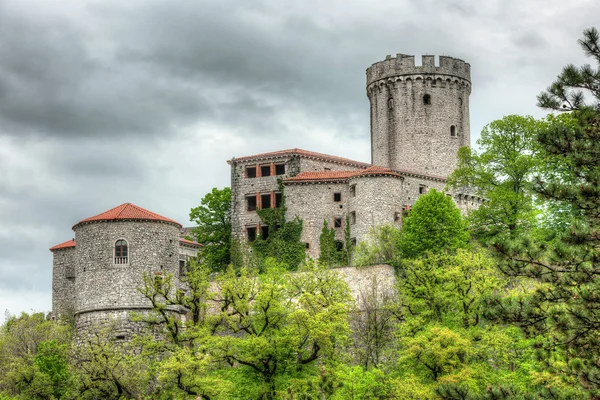 Medeltida castli rihemberk i branik, Slovenien — Stockfoto