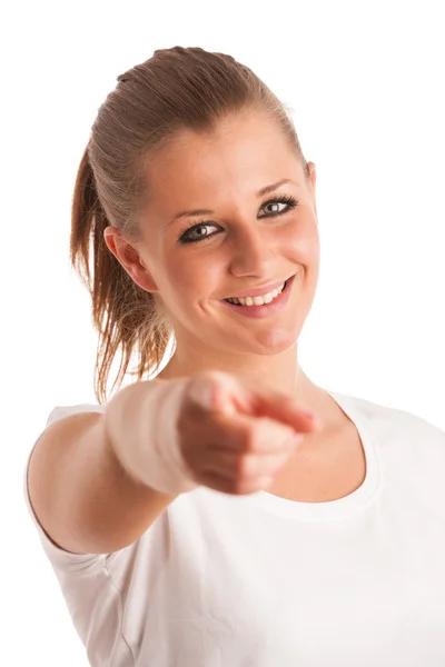 Retrato de belleza de una joven atractiva — Foto de Stock