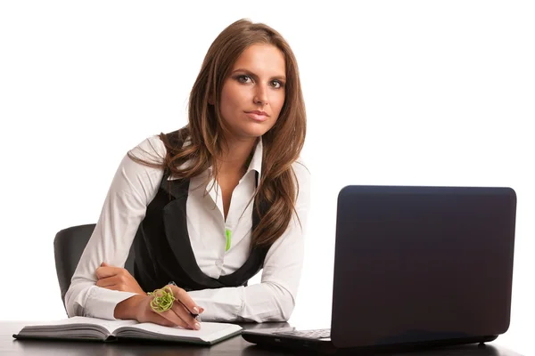 The boss - Preety business secretarry woman working in office is — Stock Photo, Image