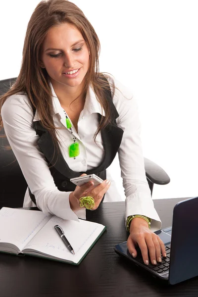 The boss - Preety business secretarry woman working in office is — Stock Photo, Image