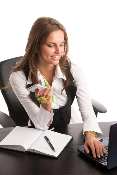 The boss - Preety business secretarry woman working in office is — Stock Photo, Image