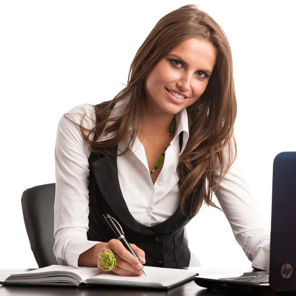 The boss - Preety business secretarry woman working in office is — Stock Photo, Image