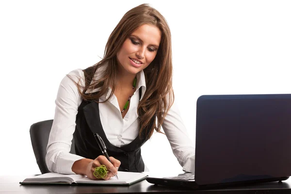 The boss - Preety business secretarry woman working in office is — Stock Photo, Image