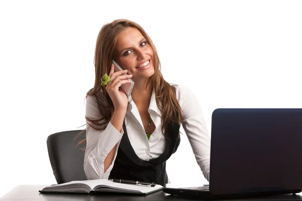 De baas - preety zakenvrouw secretarry werken in office is — Stockfoto