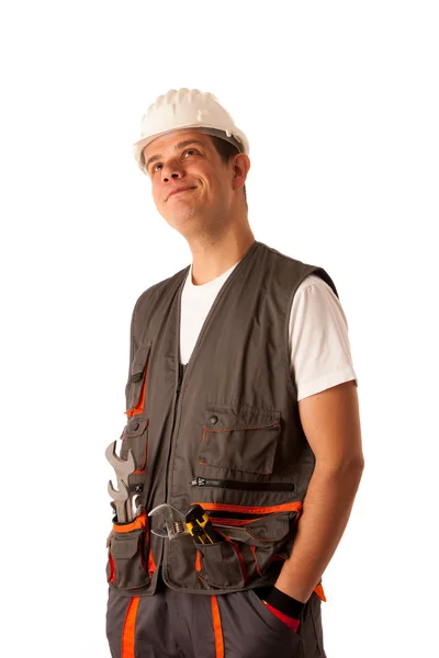 Ленивый рабочий с руками в карманах — стоковое фото