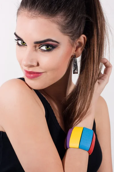 Mooi model met make-up — Stockfoto
