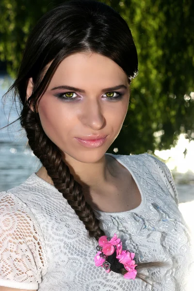 Schönes Modell mit Make-up — Stockfoto