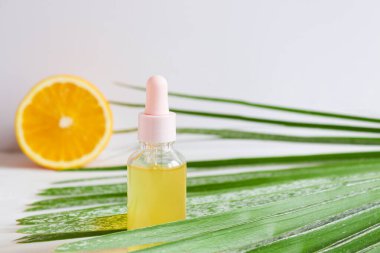 C vitamini odaklı turunçgil yağı. Güzellik ve güzellik konsepti.