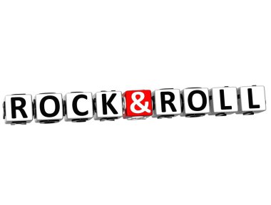 blok metin 3D Rock'n roll düğmesini tıklayın.