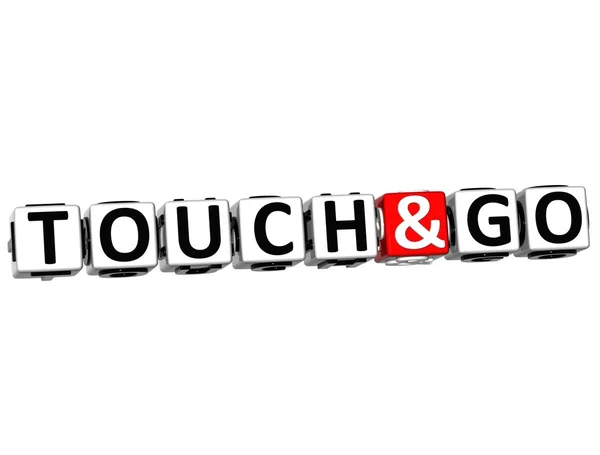 3D Touch And Go bouton Cliquez ici Bloquer le texte — Photo