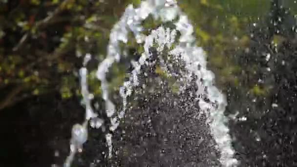 Water splashing over blurred backgorund — Stock Video