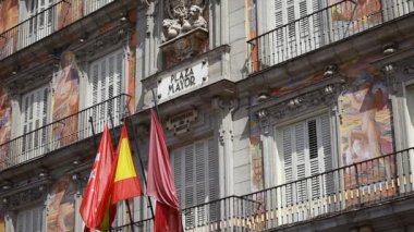 palza Belediye Başkanı, madrid, İspanya, süslü bir cephe detay.