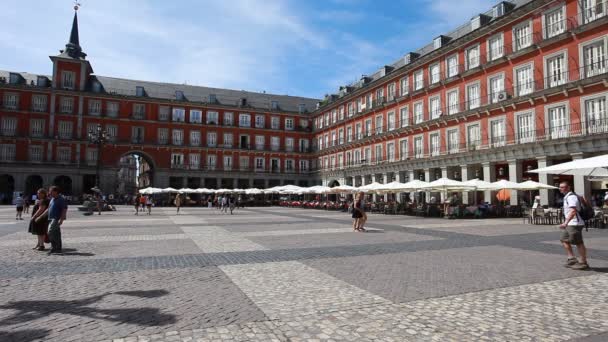 Palza Mayor, Madrid, Espanha . — Vídeo de Stock