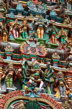 Kali görüntü. heykeller üzerinde hindu Tapınağı gopura (Kule). menakshi Tapınağı, madurai, tamil nadu, Hindistan