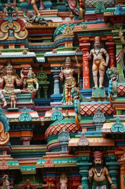 Kali görüntü. heykeller üzerinde hindu Tapınağı gopura (Kule). menakshi Tapınağı, madurai, tamil nadu, Hindistan