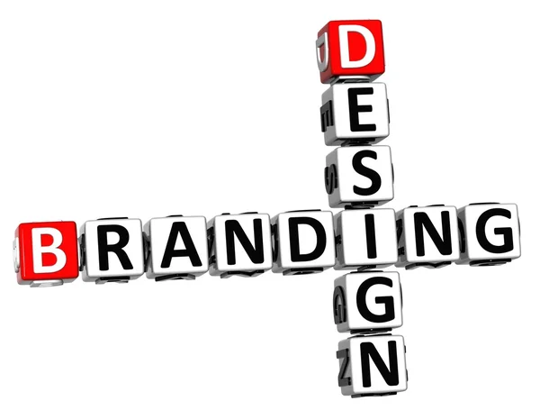 3D Design Branding Kreuzworträtsel — Stockfoto