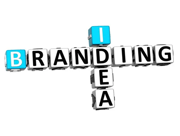 3D Idea Branding Crossword — Stock Photo, Image