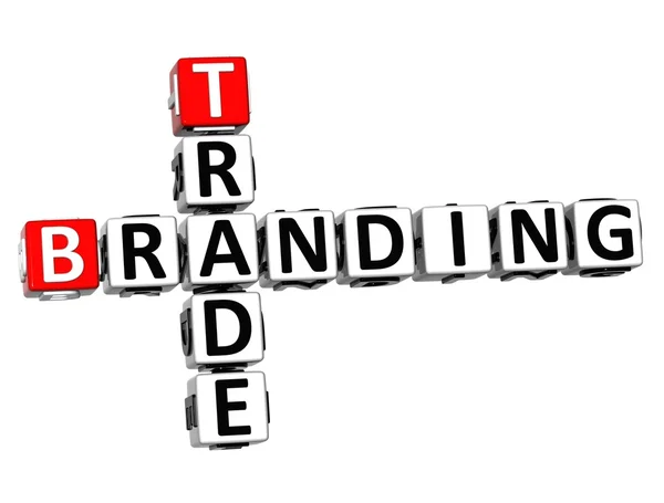 3D Trade Branding Crossword — Stock Photo, Image
