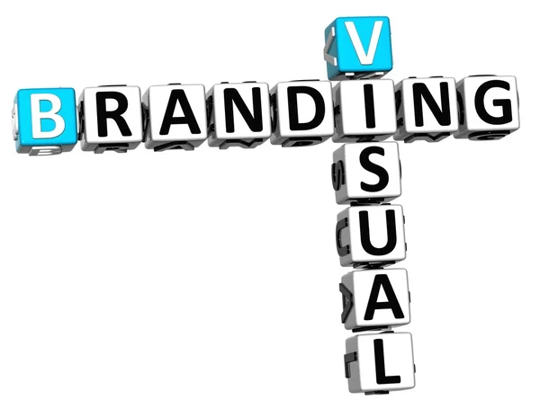 3D Visual Branding Crossword — Stock Photo, Image