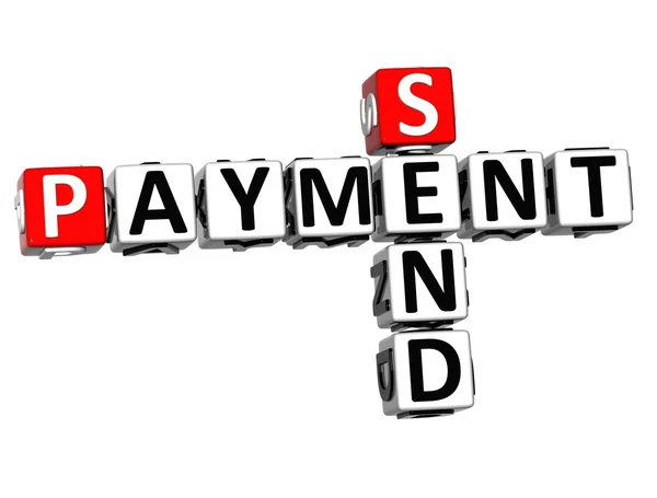 3D Send Payment Crossword — Stock Photo, Image