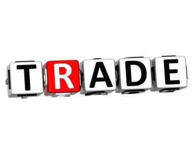 blok metin 3D ticaret düğmesini tıklayın.