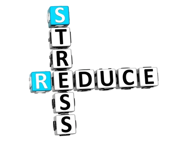 3D Stress Reduce Crossword — Stock Photo, Image