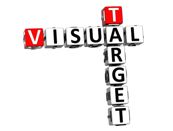 Crucigrama de objetivo visual 3D — Foto de Stock
