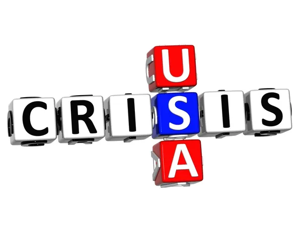 Crucigrama de crisis 3D USA — Foto de Stock