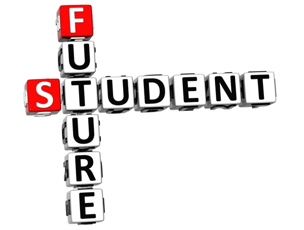 3d Student Zukunft Kreuzworträtsel — Stockfoto