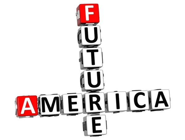 3D Future America Crossword — Stock Photo, Image