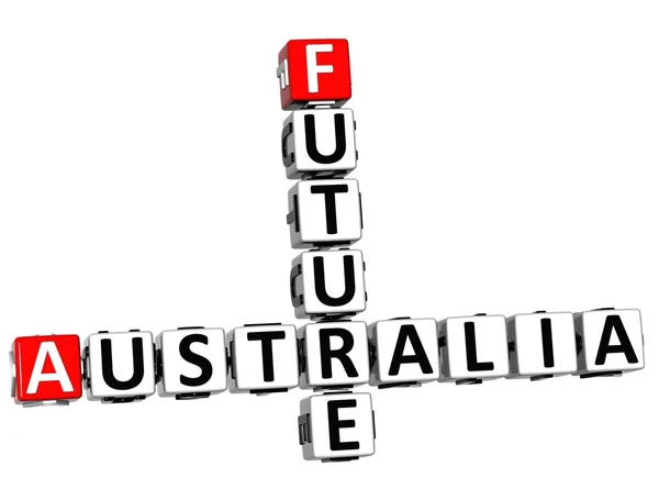 3D Future Australia Crossword — Stock Photo, Image