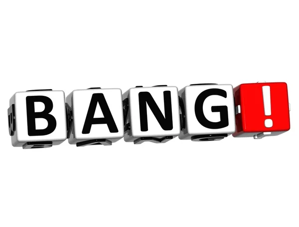 3D Bang Button Click Here Block Text — Stock Photo, Image