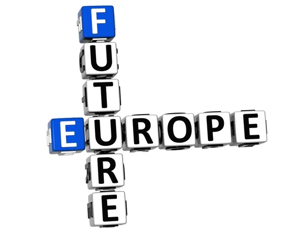 3D Future Europe Crossword — Stock Photo, Image