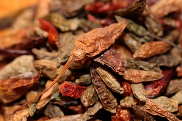 Primo piano di fondo peperoncino rosso essiccato — Foto Stock