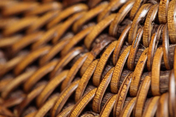 Detail prokládaný ratanový vlákna v makru — Stock fotografie