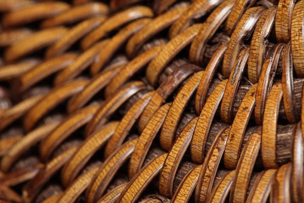 Detail prokládaný ratanový vlákna v makru — Stock fotografie