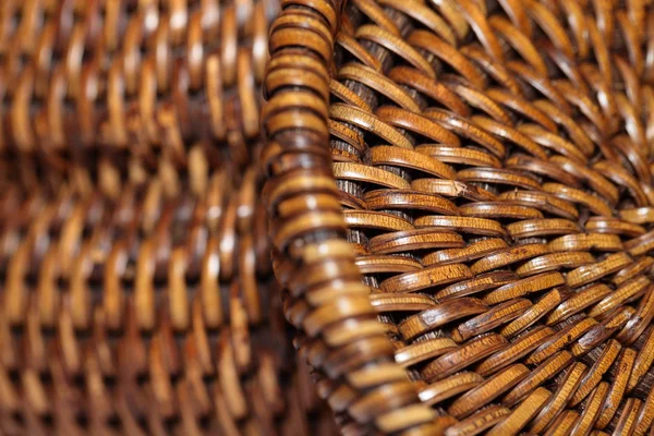 Detalle de fibras de ratán entrelazadas en macro — Foto de Stock