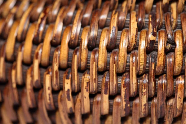 Dettaglio delle fibre di rattan intrecciate in macro — Foto Stock