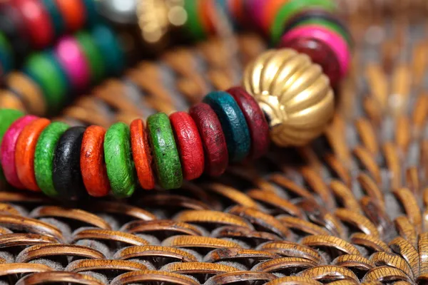 Close up view of colorful india bracelet. — Stock Photo, Image